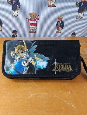 Nintendo Switch Zelda Breath Of The Wild Mesh Inside Pocket Soft Shell Game Case